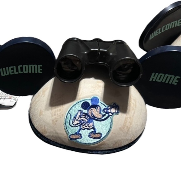 Disney Vacation Club DVC Mickey Mouse Hat with Chin Strap & Binoculars - Picture 16 of 16